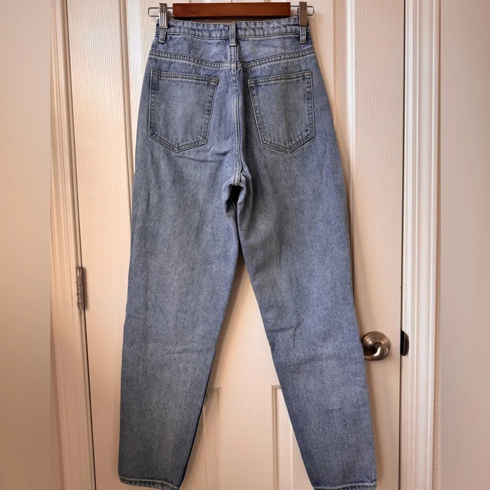 PrettyLittleThing Mom Distressed Ripped Jeans size 0 - Picture 13 of 14